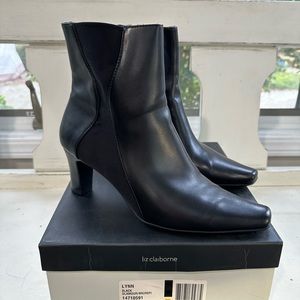 Liz Claiborne Lynn Black Ankle Boot